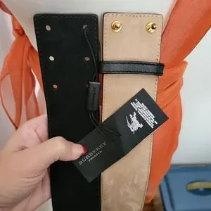 Burberry | Accessories | Burberry Black Suede Belt | Poshmark